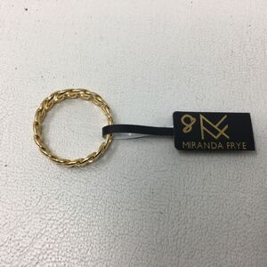 Miranda Frye Rowen Chain Link Ring, Size 7.5 - 18k Gold-Plated